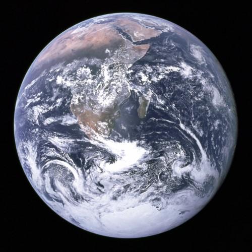 Planet Earth photographed from space